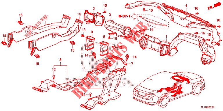 ZULEITUNGSROHR/ENTLUEFTUNGSROHR (RH) für Honda ACCORD 2.0 S 4 Türen 6 gang-Schaltgetriebe 2014