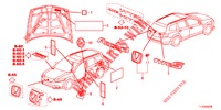 EMBLEME/WARNETIKETTEN  für Honda ACCORD TOURER 2.4 EXECUTIVE 5 Türen 6 gang-Schaltgetriebe 2013