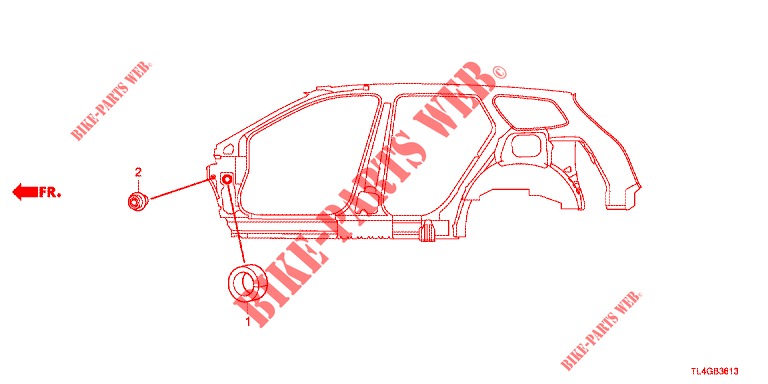 GUMMITUELLE (LATERAL) für Honda ACCORD TOURER 2.4 EXECUTIVE 5 Türen 6 gang-Schaltgetriebe 2013
