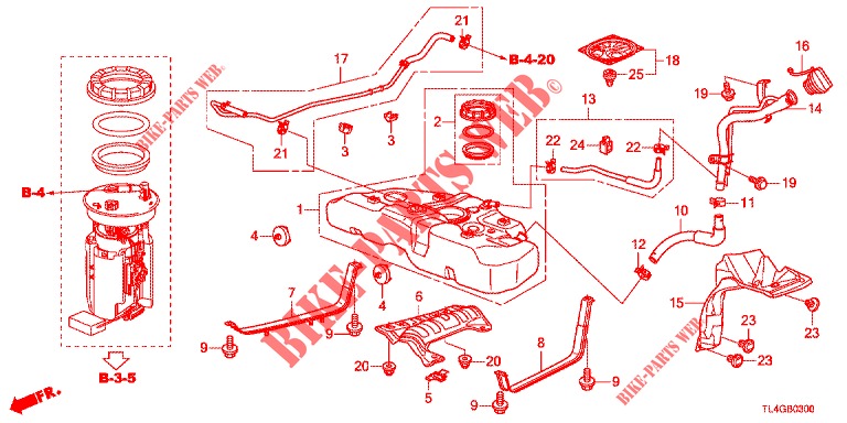KRAFTSTOFFTANK  für Honda ACCORD TOURER 2.4 EXECUTIVE 5 Türen 6 gang-Schaltgetriebe 2013