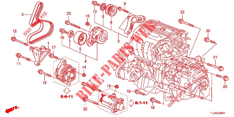 MOTORHALTERUNG (2.4L) für Honda ACCORD TOURER 2.4 EXECUTIVE 5 Türen 6 gang-Schaltgetriebe 2013