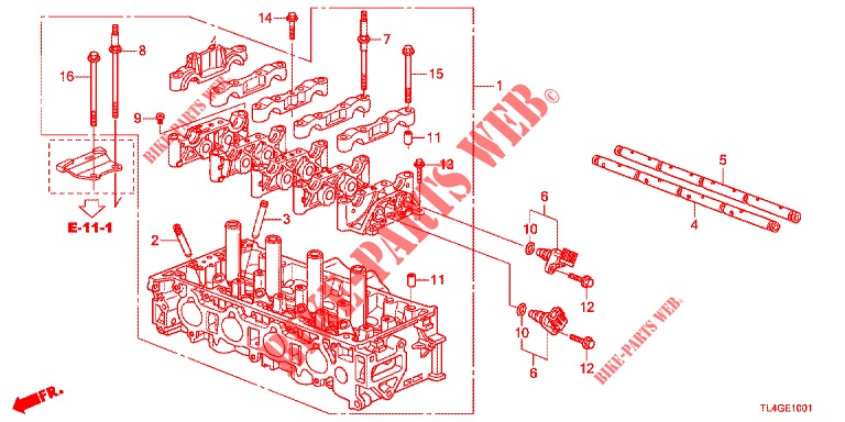 ZYLINDERKOPFDECKEL (2.4L) für Honda ACCORD TOURER 2.4 EXECUTIVE 5 Türen 6 gang-Schaltgetriebe 2013