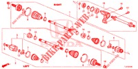 ANTRIEBSWELLE, VORNE/HALBWELLE (2.0L) für Honda ACCORD TOURER 2.0 S 5 Türen 6 gang-Schaltgetriebe 2014
