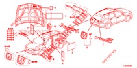EMBLEME/WARNETIKETTEN  für Honda ACCORD TOURER DIESEL 2.2 ES GT 5 Türen 6 gang-Schaltgetriebe 2014