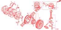KURBELWELLE/KOLBEN (DIESEL) für Honda ACCORD TOURER DIESEL 2.2 S 5 Türen 6 gang-Schaltgetriebe 2014