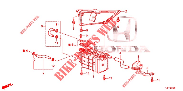 AKTIVKOHLEBEHAELTER  für Honda ACCORD TOURER 2.0 S 5 Türen 6 gang-Schaltgetriebe 2015