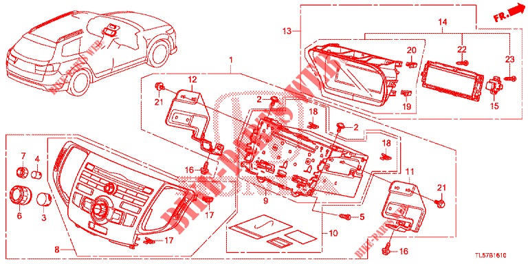 AUDIOEINHEIT  für Honda ACCORD TOURER 2.0 S 5 Türen 6 gang-Schaltgetriebe 2015