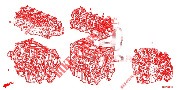DICHTUNG SATZ/MOTOREINHEIT/GETRIEBE KOMPL.  für Honda ACCORD TOURER 2.0 S 5 Türen 6 gang-Schaltgetriebe 2015