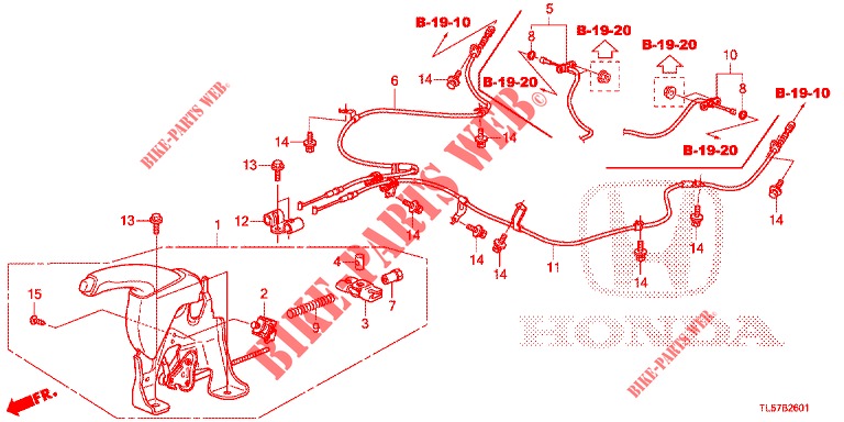 HANDBREMSE (RH) für Honda ACCORD TOURER 2.0 S 5 Türen 6 gang-Schaltgetriebe 2015