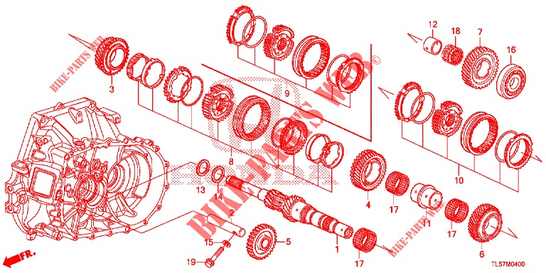 HAUPTWELLE  für Honda ACCORD TOURER 2.0 S 5 Türen 6 gang-Schaltgetriebe 2015