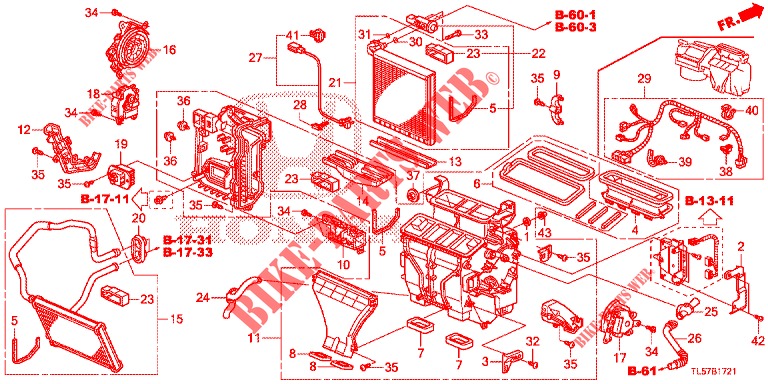 HEIZUNGSEINHEIT (RH) für Honda ACCORD TOURER 2.0 S 5 Türen 6 gang-Schaltgetriebe 2015