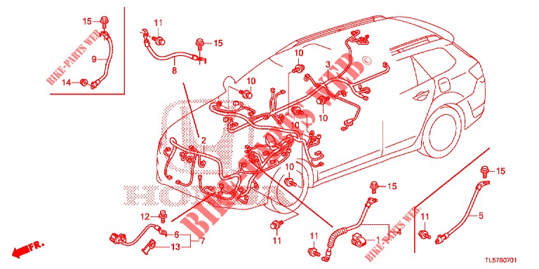 KABELBAUM (1) (RH) für Honda ACCORD TOURER 2.0 S 5 Türen 6 gang-Schaltgetriebe 2015