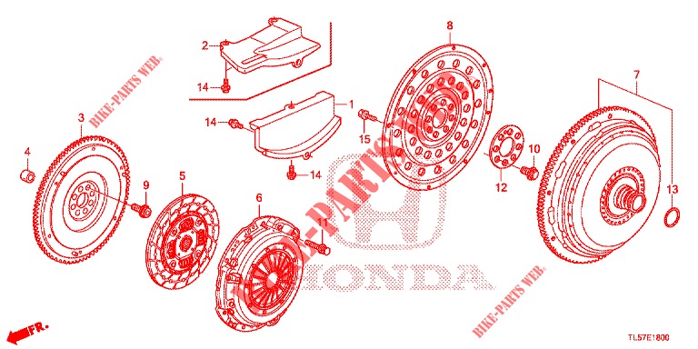 KUPPLUNG/DREHMOMENTWANDLER  für Honda ACCORD TOURER 2.0 S 5 Türen 6 gang-Schaltgetriebe 2015