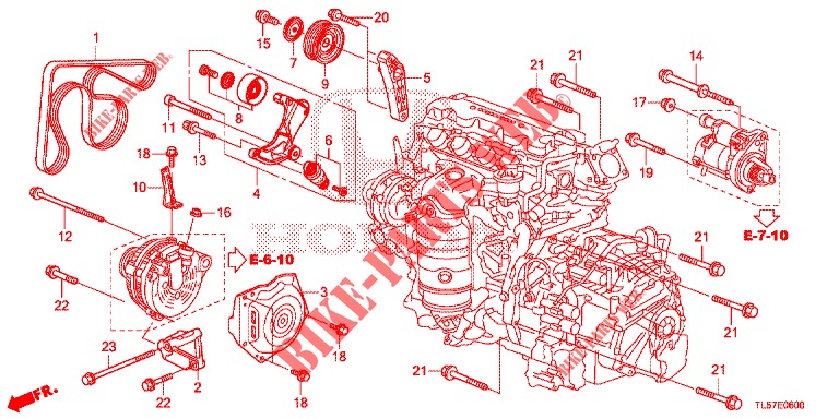 LICHTMASCHINENHALTERUNG/SPANNVORRICHTUNG (2.0L) für Honda ACCORD TOURER 2.0 S 5 Türen 6 gang-Schaltgetriebe 2015