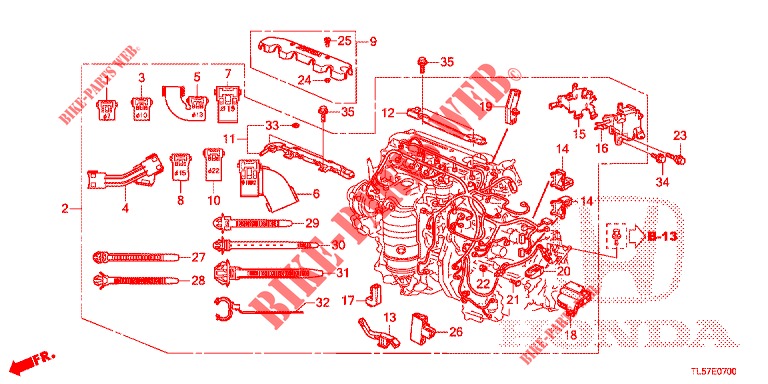 MOTORKABELBAUM (2.0L) für Honda ACCORD TOURER 2.0 S 5 Türen 6 gang-Schaltgetriebe 2015