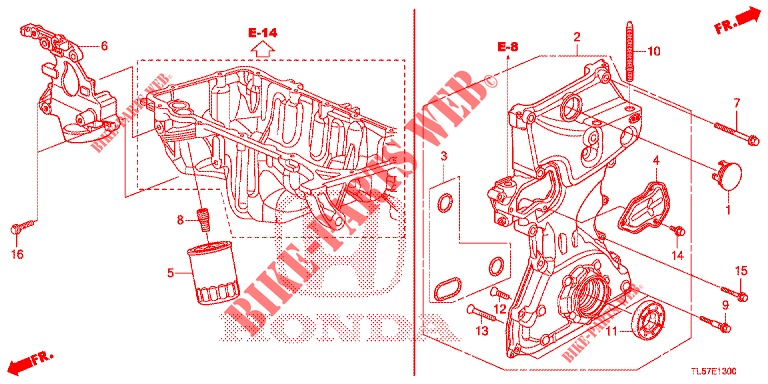 OELPUMPE (2.0L) für Honda ACCORD TOURER 2.0 S 5 Türen 6 gang-Schaltgetriebe 2015