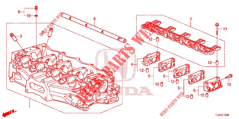 ZYLINDERKOPFDECKEL (2.0L) für Honda ACCORD TOURER 2.0 S 5 Türen 6 gang-Schaltgetriebe 2015