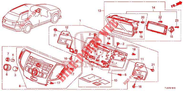 AUDIOEINHEIT  für Honda ACCORD TOURER 2.0 S 5 Türen 5 gang automatikgetriebe 2015