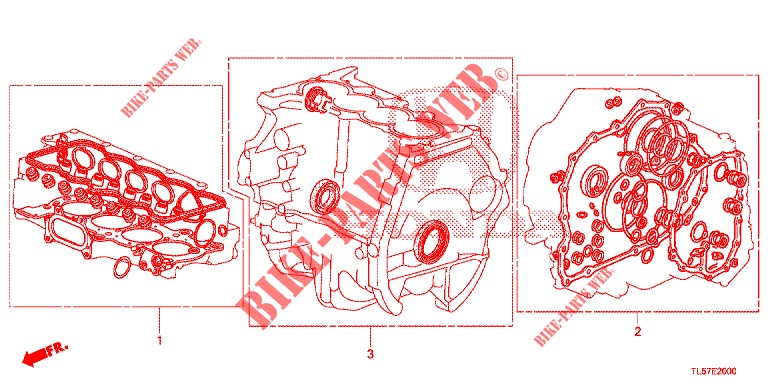 DICHTUNG SATZ/ GETRIEBE KOMPL. (2.0L) für Honda ACCORD TOURER 2.0 S 5 Türen 5 gang automatikgetriebe 2015