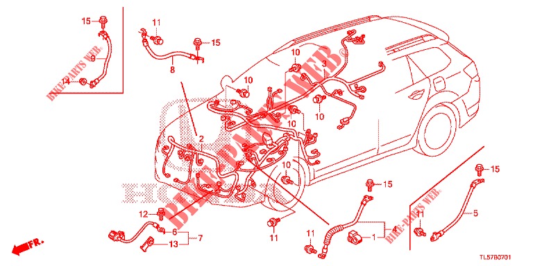 KABELBAUM (1) (RH) für Honda ACCORD TOURER 2.0 S 5 Türen 5 gang automatikgetriebe 2015