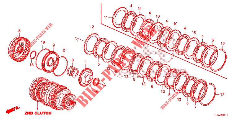 KUPPLUNG (2EME) für Honda ACCORD TOURER 2.0 S 5 Türen 5 gang automatikgetriebe 2015