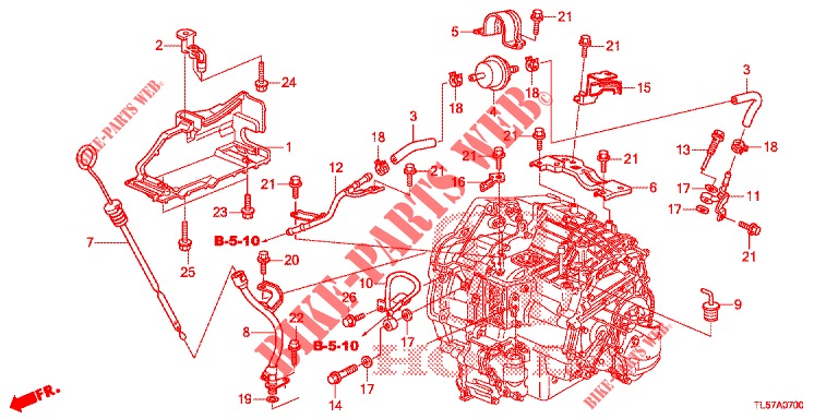 OELSTANDMESSER/ATF LEITUNG (1) für Honda ACCORD TOURER 2.0 S 5 Türen 5 gang automatikgetriebe 2015