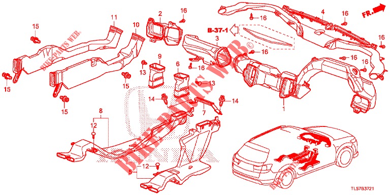 ZULEITUNGSROHR/ENTLUEFTUNGSROHR (RH) für Honda ACCORD TOURER 2.0 S 5 Türen 5 gang automatikgetriebe 2015