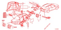 EMBLEME/WARNETIKETTEN  für Honda ACCORD TOURER DIESEL 2.2 ES 5 Türen 6 gang-Schaltgetriebe 2015