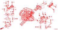 MOTORBEFESTIGUNGEN (DIESEL) (MT) für Honda ACCORD TOURER DIESEL 2.2 ES 5 Türen 6 gang-Schaltgetriebe 2015