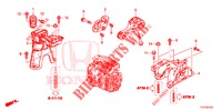 MOTORBEFESTIGUNGEN (AT) für Honda CIVIC DIESEL 1.6 MID 4 Türen 9 gang automatikgetriebe 2018