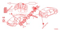 EMBLEME/WARNETIKETTEN  für Honda CIVIC 1.8 S 5 Türen 5 gang automatikgetriebe 2012