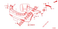 HINTERER STOSSFAENGER  für Honda CIVIC 1.8 S 5 Türen 5 gang automatikgetriebe 2012