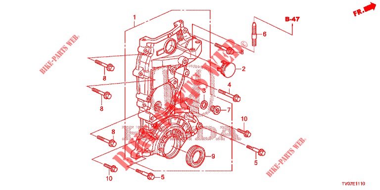 KETTENGEHAEUSE (1.4L) für Honda CIVIC 1.4 EXECUTIVE 5 Türen 6 gang-Schaltgetriebe 2013