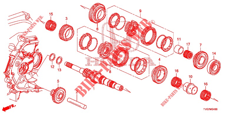 HAUPTWELLE  für Honda CIVIC 1.4 SE 5 Türen 6 gang-Schaltgetriebe 2013