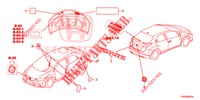 EMBLEME/WARNETIKETTEN  für Honda CIVIC DIESEL 1.6 S 5 Türen 6 gang-Schaltgetriebe 2013