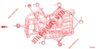 GUMMITUELLE (INFERIEUR) für Honda CIVIC DIESEL 1.6 S 5 Türen 6 gang-Schaltgetriebe 2013