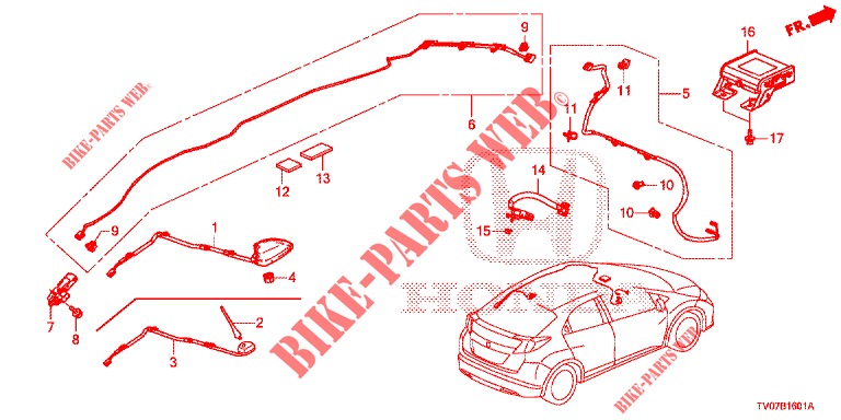 ANTENNE/LAUTSPRECHER (RH) für Honda CIVIC DIESEL 1.6 S 5 Türen 6 gang-Schaltgetriebe 2013