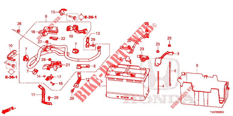 BATTERIE/ZUENDSPULE (DIESEL) (1.6L) für Honda CIVIC DIESEL 1.6 S 5 Türen 6 gang-Schaltgetriebe 2013