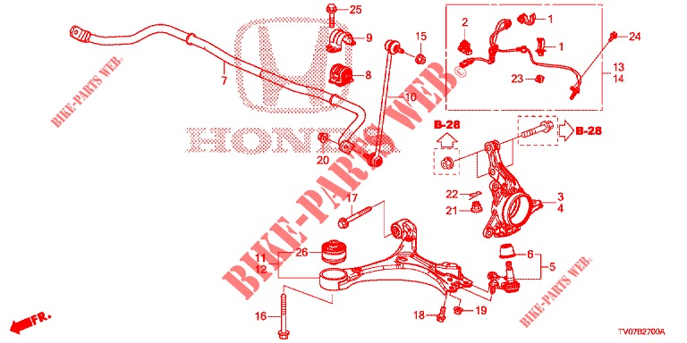 GELENK, VORNE  für Honda CIVIC DIESEL 1.6 S 5 Türen 6 gang-Schaltgetriebe 2013