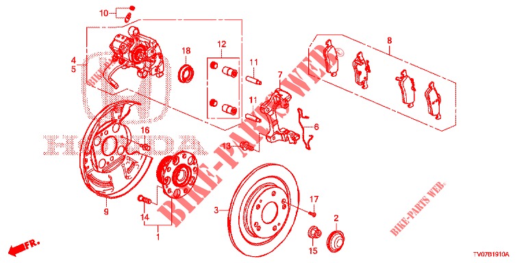 HINTERRAD BREMSTROMMEL  für Honda CIVIC DIESEL 1.6 S 5 Türen 6 gang-Schaltgetriebe 2013