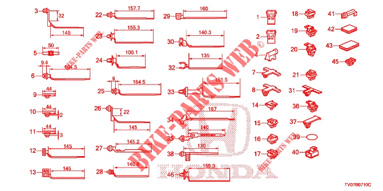 KABELBAUMBAND/BUEGEL(RH)  für Honda CIVIC DIESEL 1.6 S 5 Türen 6 gang-Schaltgetriebe 2013