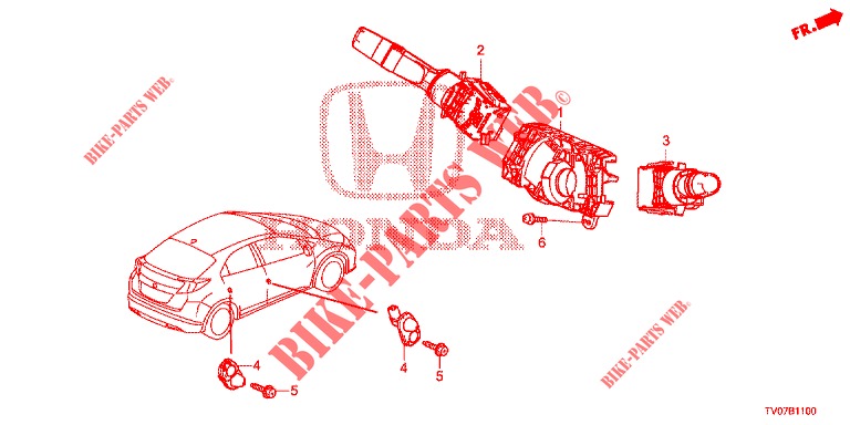KOMBISCHALTER  für Honda CIVIC DIESEL 1.6 S 5 Türen 6 gang-Schaltgetriebe 2013