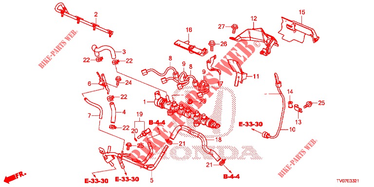 KRAFTSTOFF, SCHIENE/HOCHDRUCKPUMPE (DIESEL) (1.6L) für Honda CIVIC DIESEL 1.6 S 5 Türen 6 gang-Schaltgetriebe 2013