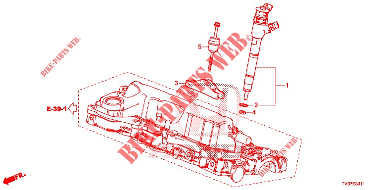 KRAFTSTOFFEINSPRITZUNG (DIESEL) (1.6L) für Honda CIVIC DIESEL 1.6 S 5 Türen 6 gang-Schaltgetriebe 2013