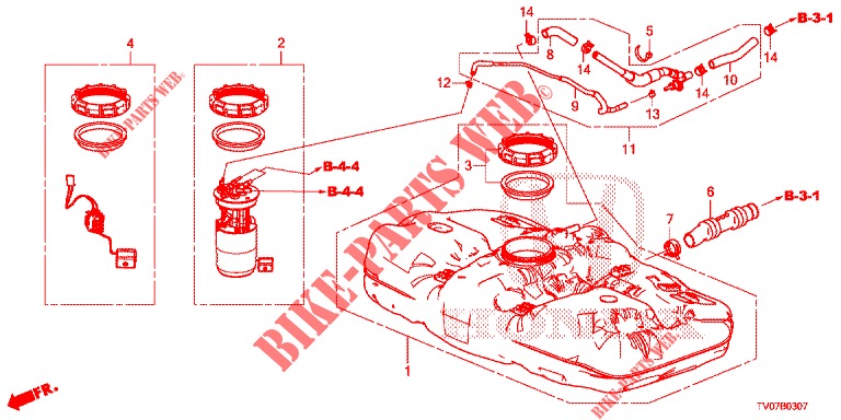 KRAFTSTOFFTANK (DIESEL) (1.6L) für Honda CIVIC DIESEL 1.6 S 5 Türen 6 gang-Schaltgetriebe 2013