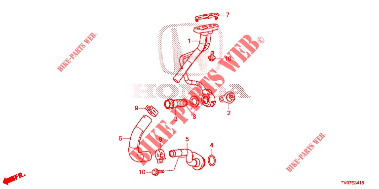 ÖLROHR DES TURBOLADERS (DIESEL) (1.6L) für Honda CIVIC DIESEL 1.6 S 5 Türen 6 gang-Schaltgetriebe 2013