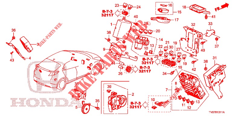 STEUERGERAT (CABINE) (1) (RH) für Honda CIVIC DIESEL 1.6 S 5 Türen 6 gang-Schaltgetriebe 2013