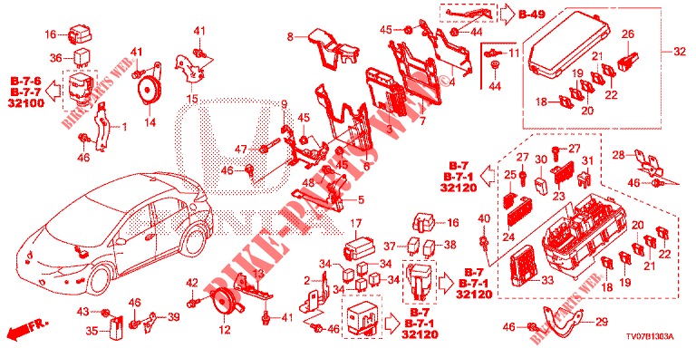 STEUERGERAT (COMPARTIMENT MOTEUR) (1) (DIESEL) (1.6L) für Honda CIVIC DIESEL 1.6 S 5 Türen 6 gang-Schaltgetriebe 2013