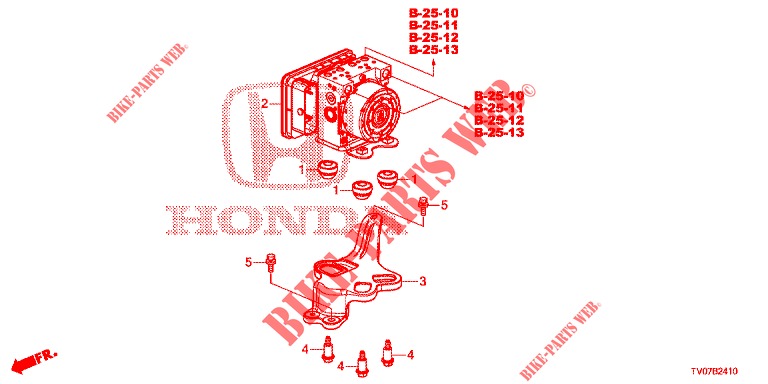 VSA MODULATOR(RH)('00 )  für Honda CIVIC DIESEL 1.6 S 5 Türen 6 gang-Schaltgetriebe 2013