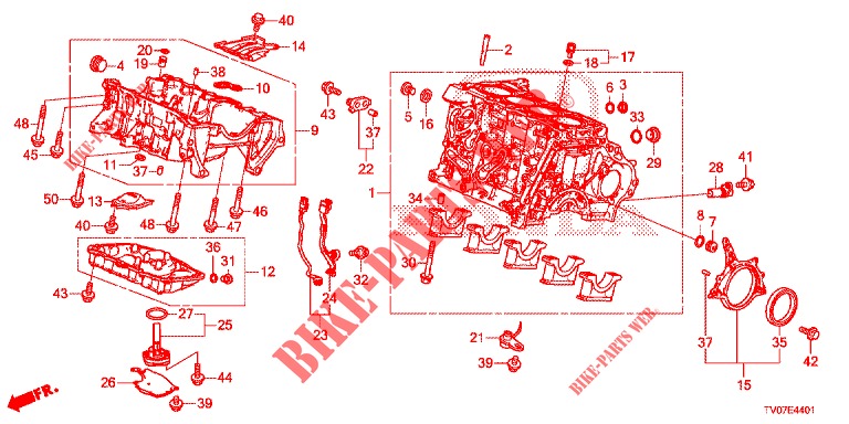 ZYLINDERBLOCK/OELWANNE (DIESEL) (1.6L) für Honda CIVIC DIESEL 1.6 S 5 Türen 6 gang-Schaltgetriebe 2013